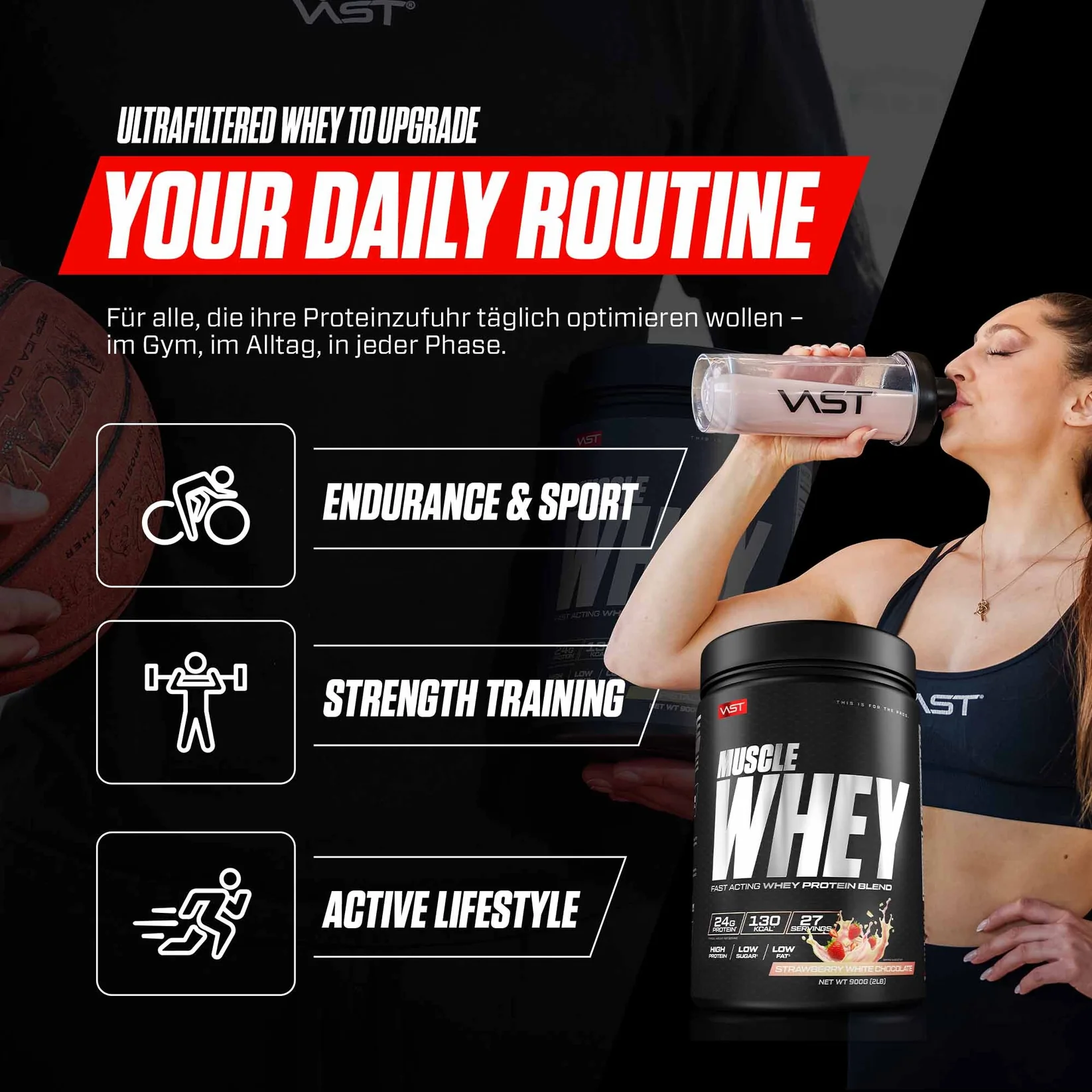 Vast Muscle Whey 900g – Bild 5